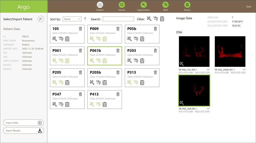 Screenshot Projekt ARES