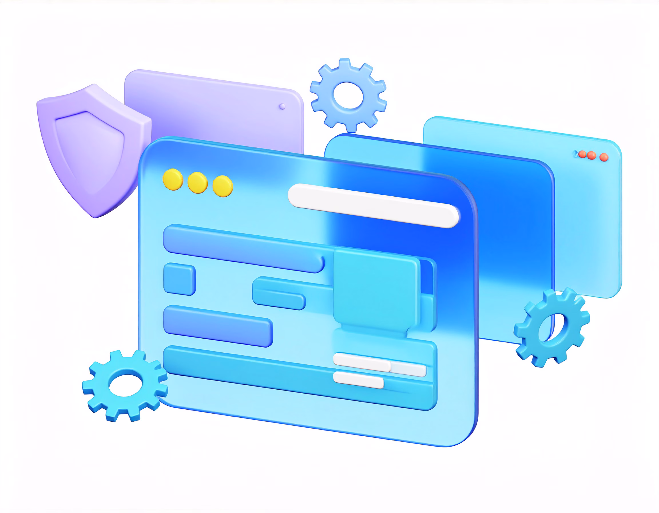 Grafiken von Benutzeroberflächen und Einstellungen